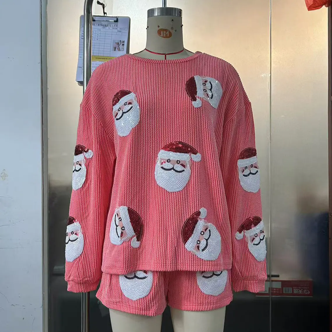 Red background with multiple heads