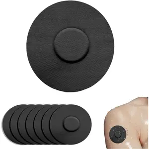 60-Pieces Cotton Blend Pre-Cut CGM Sensor Covers, Skin-Friendly Unisex Waterproof Sweatproof Adhesive Patches for Freestyle Libre 1/2/3, No-Center-Glue Continuous Glucose Monitor Protection Sports Tapes