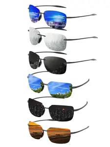 Men's Business Style Rimless Thin Sunglasses, Trendy Casual Sunglasses for Everyday Use, Fashion Accessories for Outdoor Activities