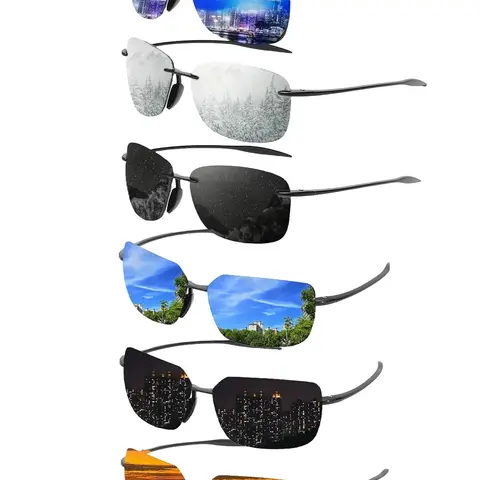 【Black Friday】Men's Sunglasses, Trendy Casual Rimless Sunglasses for Everyday Use, Fashion Accessories for Outdoor Activities
