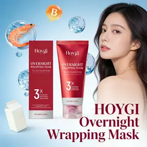 HOYGI Overnight Wrapping Mask - Astaxanthin Brightening Peel-Off Mask Hydrating Soothing Gentle Night Skincare Mask