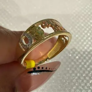 14K Gold Good Luck Symbols Ring