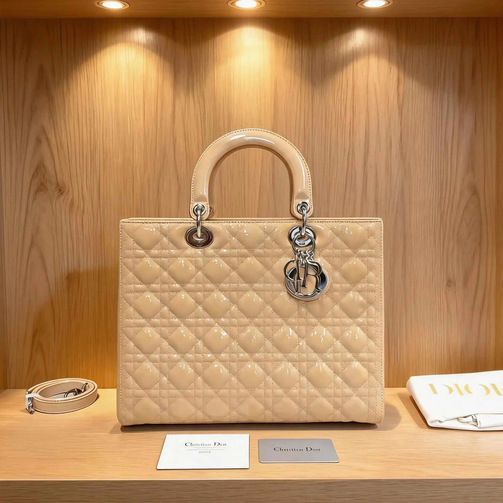 Pre-owned Dior Patent Shoulder Bag I0717146814