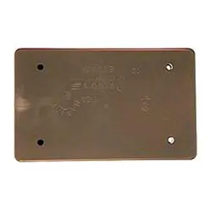 Carlon Single-Gang Blank Electrical Box Cover with Gasket, Brass Parts, and Screws for Compatible Electrical Boxes