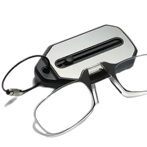 Keychain reading glasses for both men and women, nose clip type without glasses legs, convenient fatherdaygifts