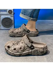 Men's Summer Outdoor Non-Slip Closed-Toe Dual-Use Sandals, Men's Comfortable Sporty Beach Sandals, Lightweight Slippers