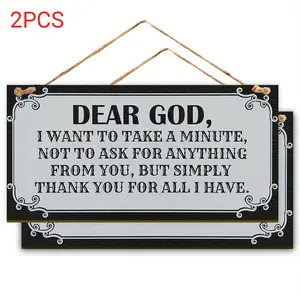 2pcs Elegant Inspirational Faith Sign - Enhance Home Decor, Foster Positivity & Gratitude, Durable Wooden Construction, Ideal Gift