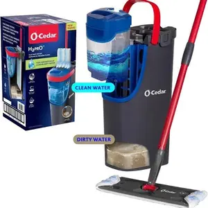O-Cedar H2Pro Flat Mop System with Clean and Dirty Water Separation for Efficient Cleaning