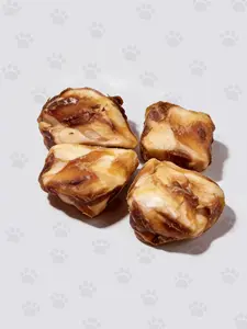 Helety Naturals Cow Kneecap Chews for Dogs - High Protein Meaty Treats Grain-Free Loctose-Free