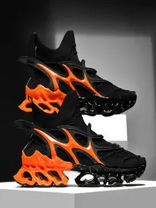 Men's Fashionable Patchwork Design Sneakers, Casual Breathable Comfortable Sports Running Shoes, Male All-match Round Toe Shoes for Daily Wear