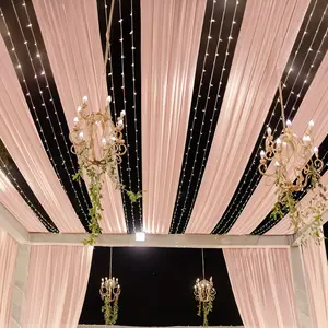 Blush Sheer Backdrop Drape – 5ftx32ft Wedding Arch & Ceiling Decor Panel, Wrinkle Resistant with Soft Shimmer