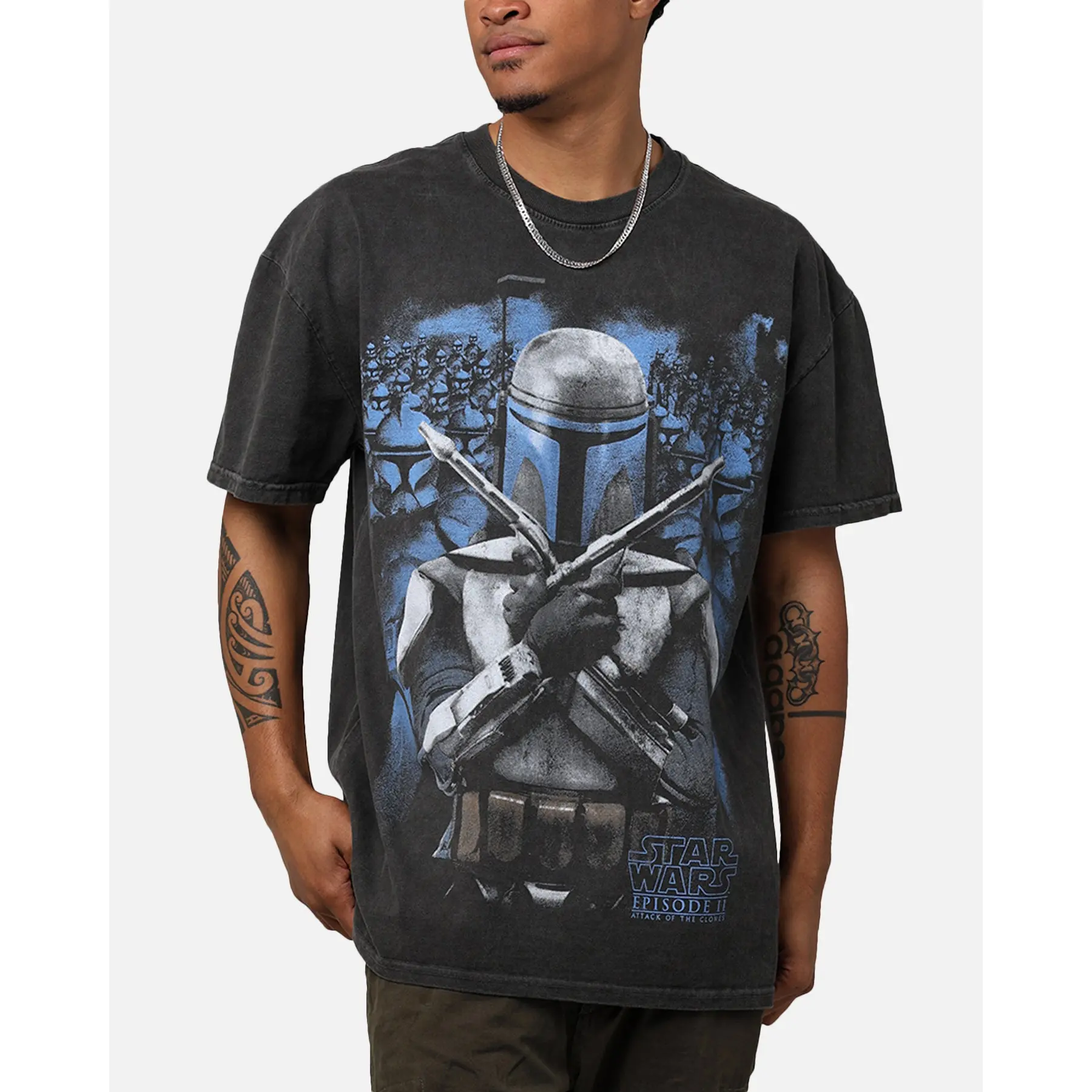 Star Wars Episode II '02 Heavyweight Vintage T-Shirt Black Wash