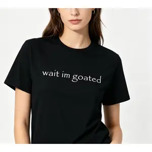 "Wait I'm Goated" Graphic Tee |   Funny Meme Trend Illustration T-Shirt |   Unisex Aesthetic Streetwear Casual Daily Wear Top
