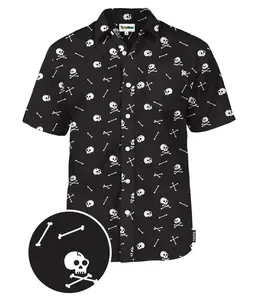Men's Skeleton Button Down Shirt