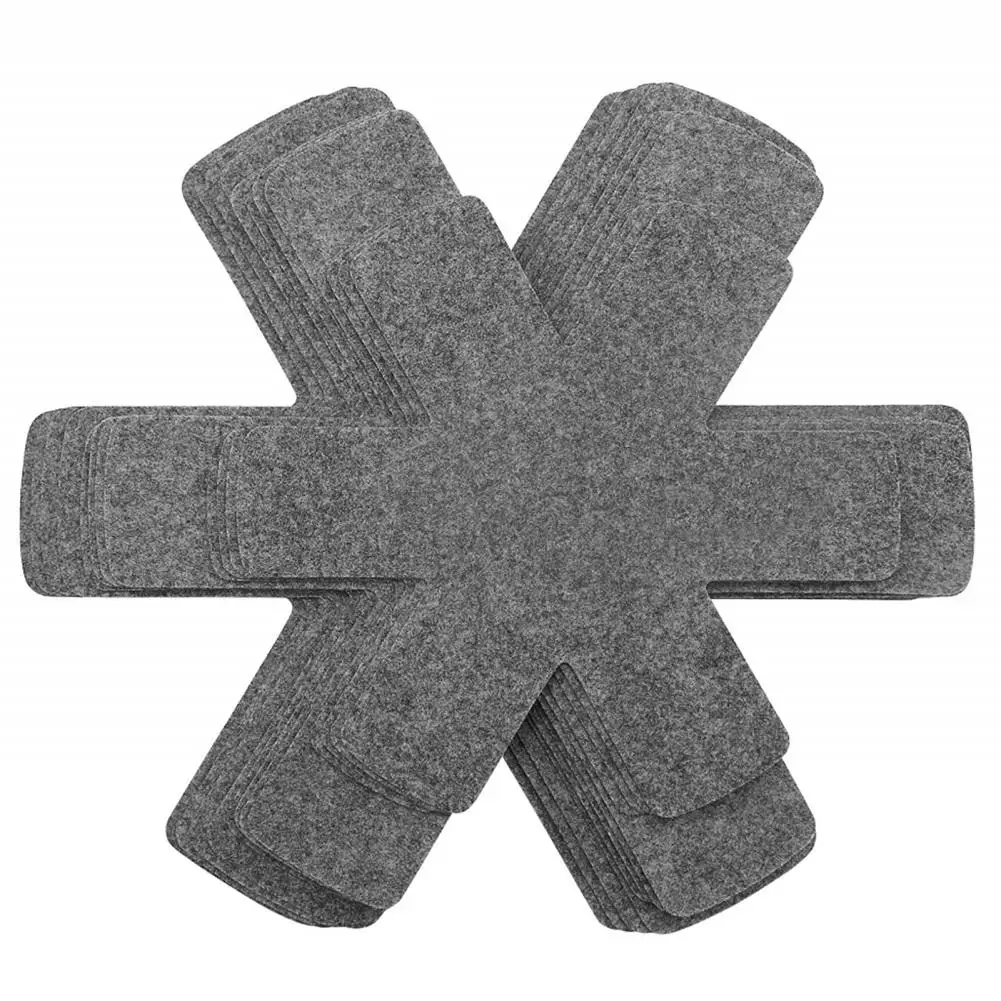 Pot and Pan Protective Cover, 12pcs/set Non-slip Pot Divider, Heat Resistant Pot Protector, Kitchen Accessories, Home Supplies