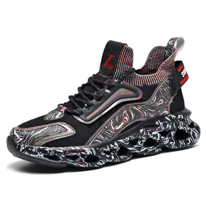 Men's Luxury Sneakers Black Casual Trainer Race Breathable Fashion Loafers Running Shoes for Men Runner Footwear Training Closed Athletic