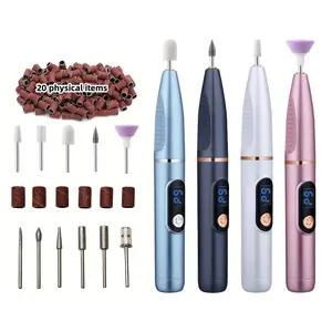 Multifunctional Nail Drill Machine, Portable Electric File Pen, Silent Motor with Multiple Abrasives, Adjustable Speed, Professional Manicure Tool, Nail Drill Set