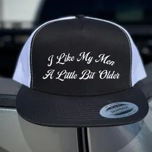 I Like My Men A Little Bit Older White Snapback Hat Music Funny Men's Accessories - High-Quality Snapback Cap in Multicolored Designs for All Ages