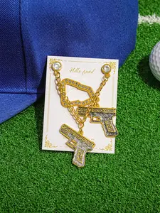 Gun Shape Badges, Cool Trendy Design, Rhinestone Decorative Accessories, Hat Exclusive, Baseball Cap Golf Hat Pairing, Hat Clip, Hat Pins