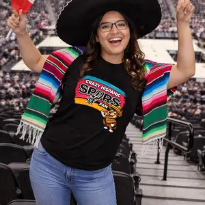 Crazy Hispanic Spurs Fan T-Shirt, Basketball Team Pride Shirt, Latin Mexico T-Shirt, Unisex Retro Graphic Tee