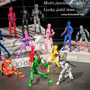 DIY Handmade Lucky Doll Set, 13 Joint Moveable, Multi Jointed Collectible, 3D Printed Toy, Trendy Gift, Stress Relief, Birthday Present, Creative Decoration