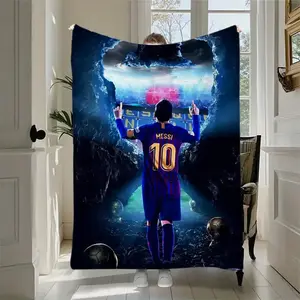 Macy's No. 10 printed flannel blanket, universal for all seasons, suitable for sofas, beds, offices, travel and outdoor, durable and comfortable blanket plushthin quilt holiday gift Intense Nacho Printed Flannel Blanket