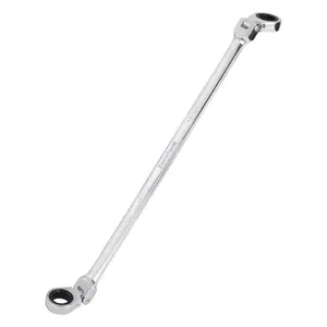 DURATECH 12 * 13 mm Extra Long Flex-Head Ratcheting Wrench, Metric, CR-V Steel