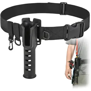 Fishing  Belt Rod Holder - Adjustable Wading Belt With Portable Pole Inserter for Spinning, Casting Reel, Surf, Kayak, Fly Fishing Gear Accessories - Wader Strap