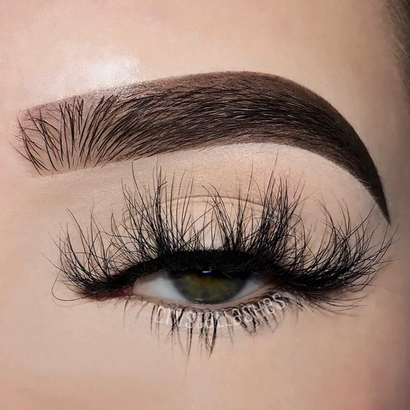 Bloodshot 22mm Fluffy Lashes Full Volume Faux Mink Dramatic Strip Eyelashes 1 Pair High Quality Reusable Makeup Cosmetic for Bold Look