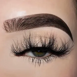 Bloodshot 22mm Fluffy Lashes Full Volume Faux Mink Dramatic Strip Eyelashes 1 Pair High Quality Reusable Makeup Cosmetic for Bold Look