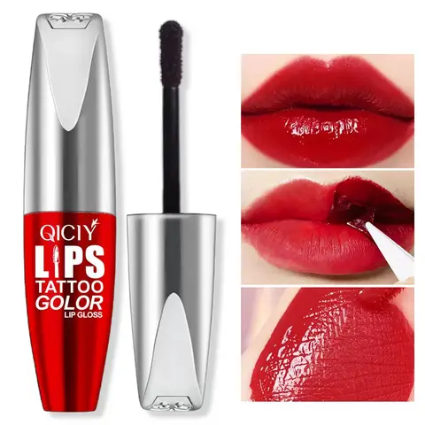 Colorful Peel-Off Tattoo Lip Gloss - Long-Lasting Hydrating Glassy Lip Product, Nourishing Cosmetic for Normal Skin, Single-Item Makeup with Tattoo-Like Effect