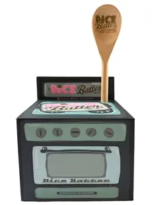 Dice Batter | Roll and Bump Mix to Win Family Game Night Party Fun for Ages 4-6 with Wooden Spoon Included