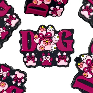 Pretty Paws, Pretty Bows Silicone Focal Beads - Cute Bows & Flower Beads for Beadable Accessories Dog Mom