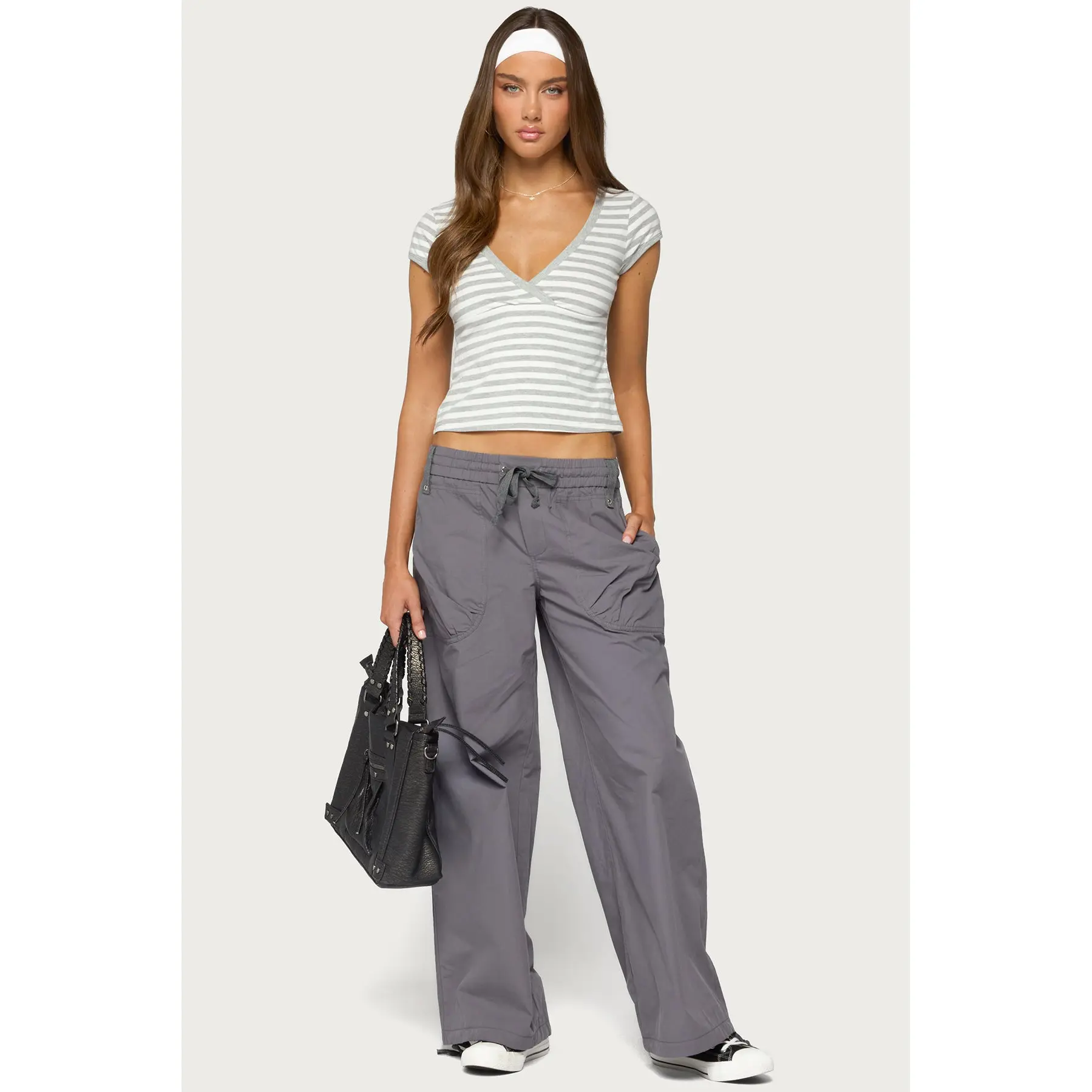 Kathleen Oversized Cotton Cargo Pants