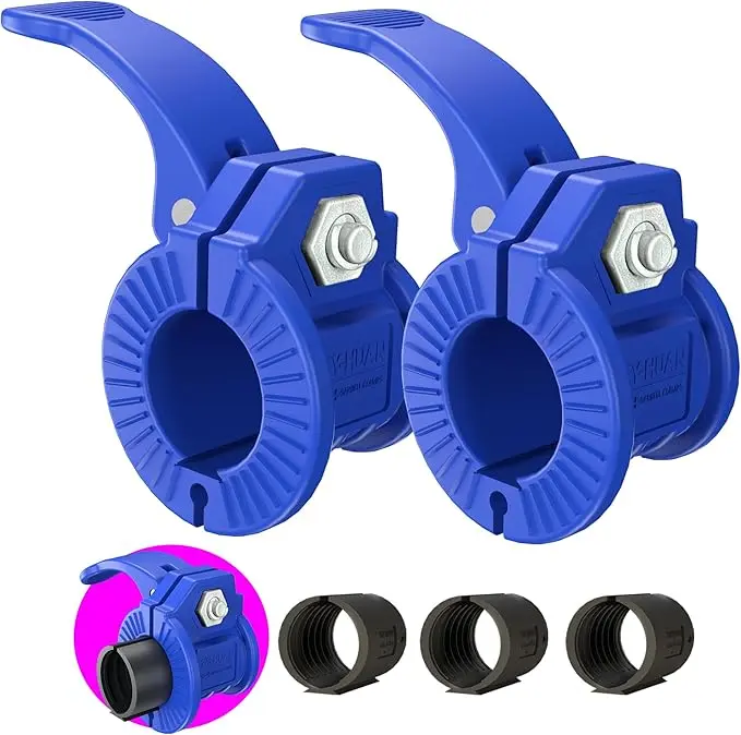 Adjustable Barbell Clips – Quick-Release Clamps for 0.9''-1.18'' Bars (All Blue)