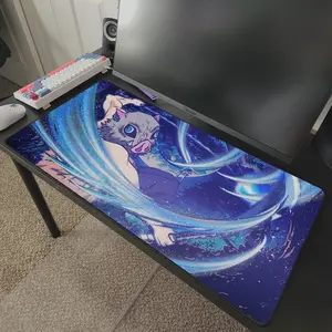Inosuke Demon Slayer Anime Desk Mat 31.5" x 15.5" - Anime-Inspired Design, Durable Polyester Front & Natural Rubber Back, Optical or Laser Mouse Friendly