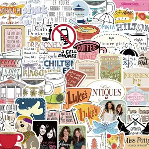 Vintage Coffee Pattern Sticker (50/1000pcs), Creative Decorative Sticker, DIY Decals for Water Bottle, Laptop, Phone Case, Scrapbooking, Journal Making