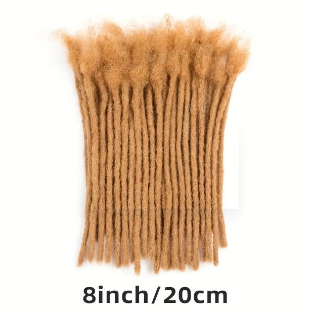 Colored Human Hair Dreadlock Extensions | 0.6cm Width Fully Handmade Locs for Men & Women | Can Be Dyed, Bleached & Curled | Perfect for Halloween, Christmas & Daily Looks