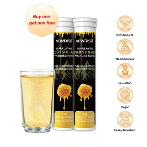 Newrish Pure Himalayan Shilajit Effervescent Tablets – 100% Natural Manuka Honey – Boosts Energy & Endurance – Sports & Fitness – Buy 1 Get 1 Free