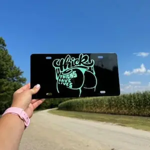 Thick Thighs Save Lives Car tag, Decorative Front License Plate for Cars & Trucks, Sticker for Cars and Trucks