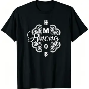 Hmong H MOB Traditional Pattern Shirt, Ethnic Art Cotton Everyday T-Shirt
