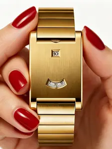 Women's Square Waterproof Quartz Analog Watch, Elegant Fashion, Suitable for Daily Wear and Parties, Perfect Gift Idea