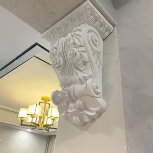 PU Ceiling Medallion, European Style Plaster Column, Wall Trim, Home Decor Supplies for Living Room, Bedroom, Bathroom, Kitchen