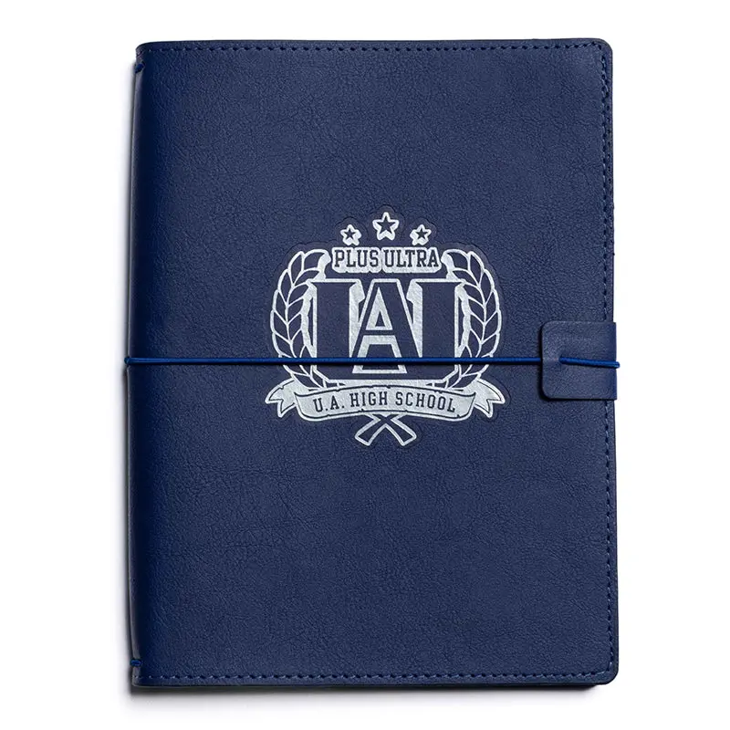 My Hero Academia Class 1-A Traveler's Notebook Set - Vegan Leather, Deluxe Casing, 64 Pages, 6.5 x 8.75 Inches, Elastic Bands, Office Stationery Planner Notebook