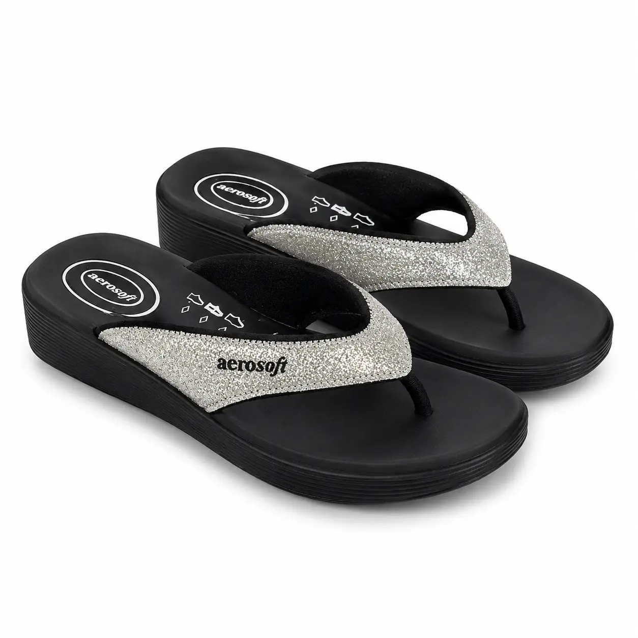 Aerosoft Women’s Flip Flop Sandals - SILVER