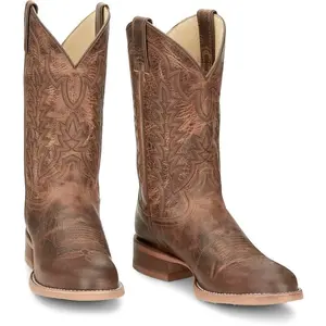 Justin Men’s Carsen Camel Round Toe Cowboy Boots