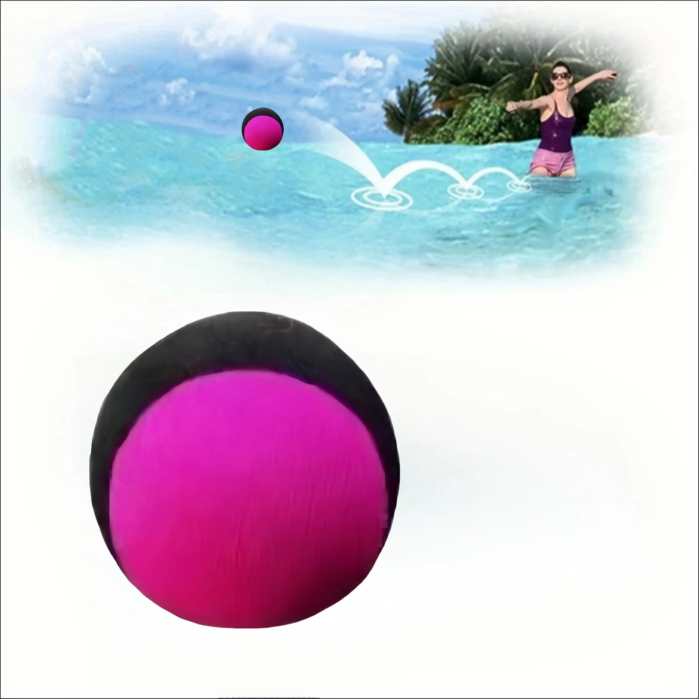 Rose Water Floating Balls, Durable Elastic Beach Balls for Swimming Pools, Soft and Colorful Swimming Pool Portable Accessories for Outdoor Fun