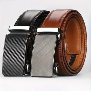 Mens Belt Leather Ratchet Easy Release Belt Dress and Casual Adjustable Belts for Men's Wear Gift Fathers Gift