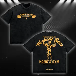 KONG'S GYM Workout Grear Graphic Tee, Men’s Oversized Pump Cover Gym T-Shirt, Vintage Washed Workout Tee, Pump Cover Tank Top, Muscle Tank, Sleeveless Gym Shirt, Aesthetic Gym Streetwear Top, Workout Shirt Gift