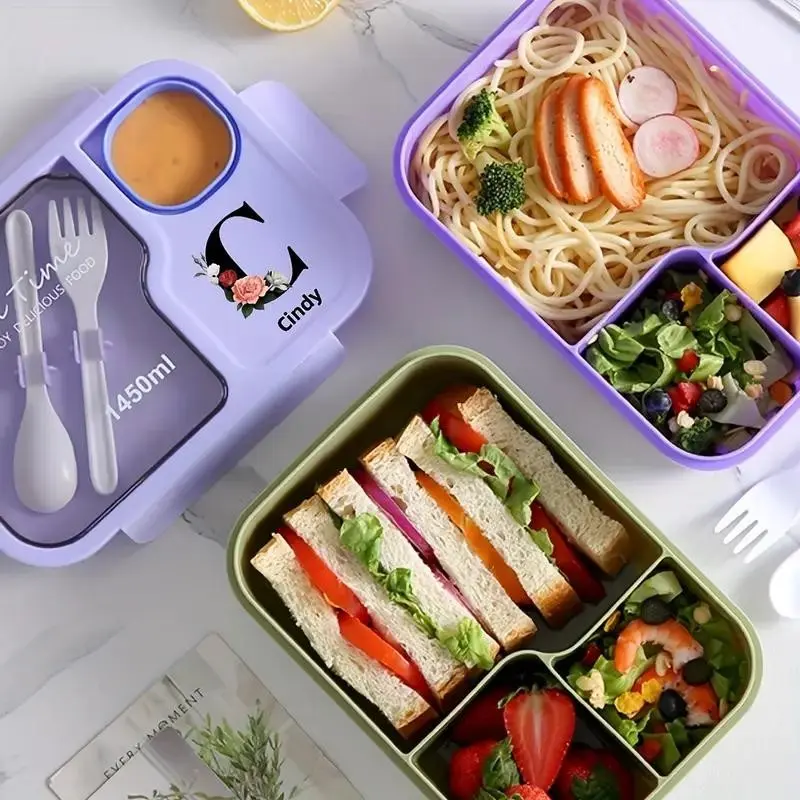 Customizable Fantasy Art Lunch Box, Leak-Proof Divided Food Container, Large Capacity PP Meal Prep, Ideal for Students, Office, Outdoor Use